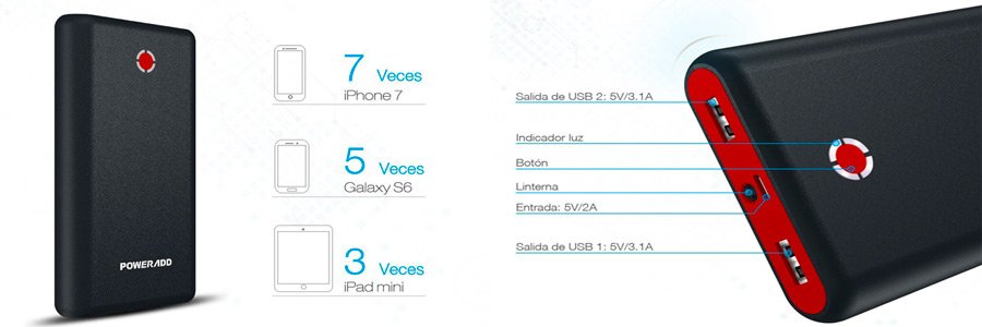 POWERADD PILOT X7 LA MEJOR BATERÍA EXTERNA
